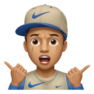 Ragazzo con cappello Nike mulatto che dice col Police in su sticker