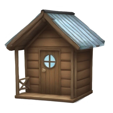 Wooden hut with glass roof sticker