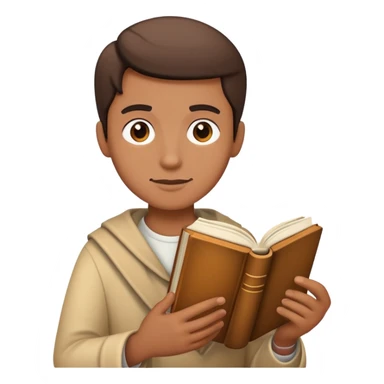 storyteller person with a book sticker