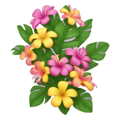 Hawaiian lei flowers  sticker
