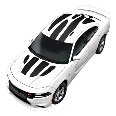 White charger scat pack with cheetah stripes sticker