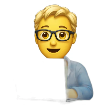 person watching computer happy sticker