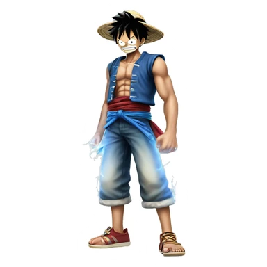 Luffy gear 5 with lightning  sticker