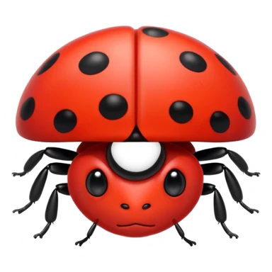 cute ladybug with big eyes sticker