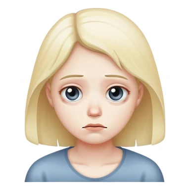 poor aura, sad face sticker