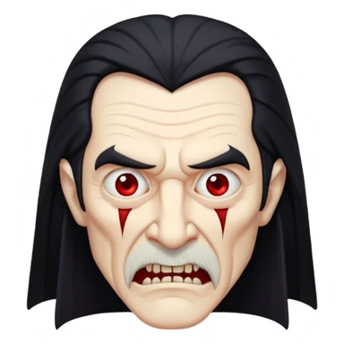 sad face vampire old man long hair
 sticker