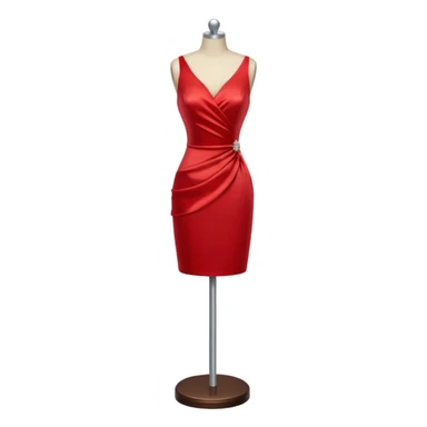 dress mannequin with tiny red dresss sticker