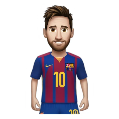 Messi mais ses mains sur la tête car il est choquer sticker
