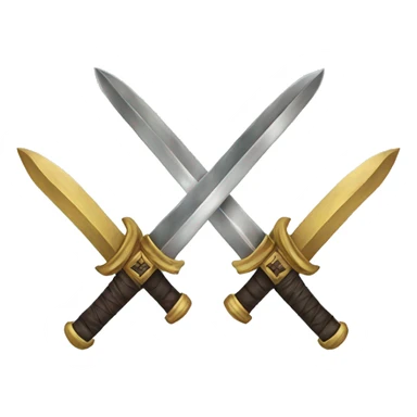Two swords cross each other  sticker
