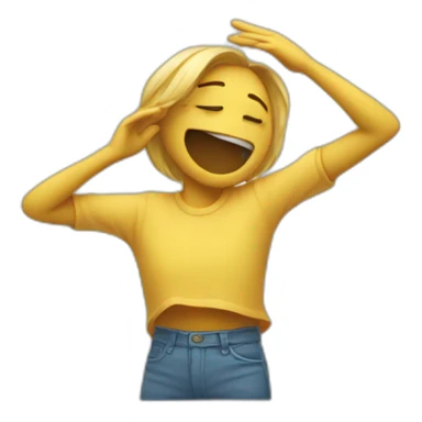 An emoji of someone who makes a dab sticker