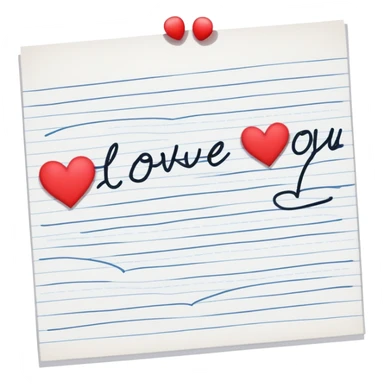 “I love you” note sticker