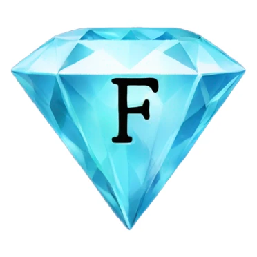 the letter F in the shape of a diamond and make it in the them of a casino diamond sticker