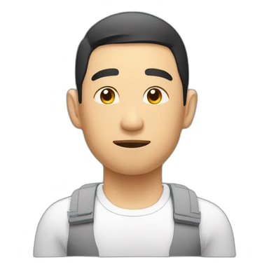 Asian CrossFiter man thinking  sticker