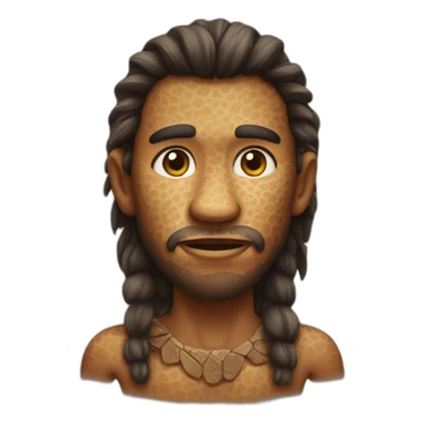 Prehistoric man wearing animal skin sticker