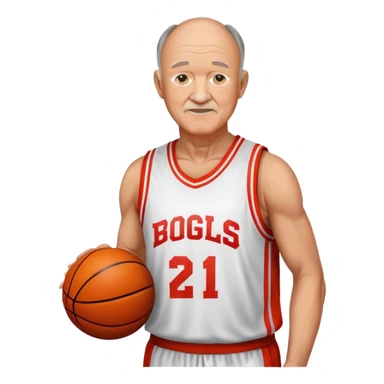 Gene Hackman with basketball  sticker