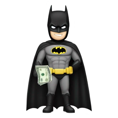 Batman offering money facing left sticker