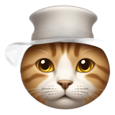 Sad cat in hat sticker