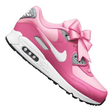 apple air max with pink bows sticker