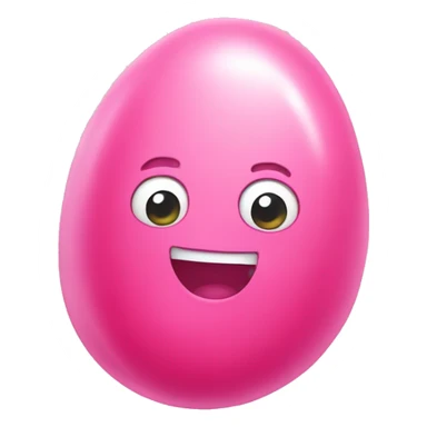 A cute pink jellybean sticker