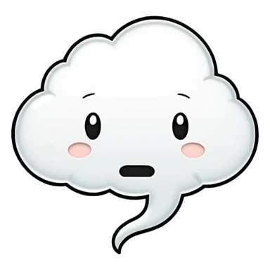 empty comic thought bubble, jagged outline, expressive cartoon, no face sticker