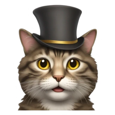 Crazy-cat-with-hat sticker