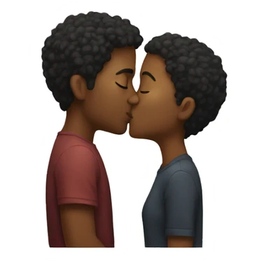 Two people kiss sticker
