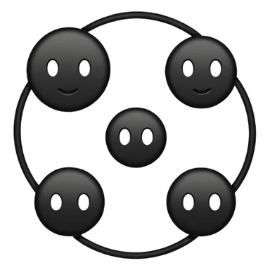 Make to round circles and one long line sticker