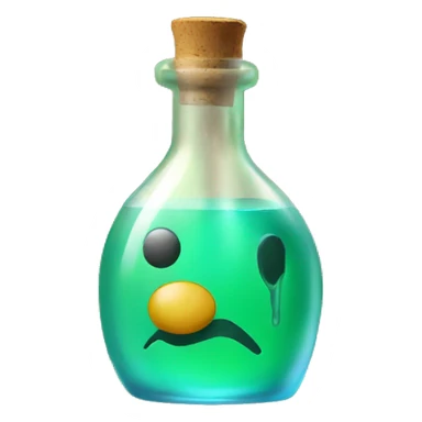 potion with drink me tag sticker