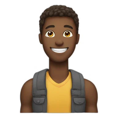 Chad guy smiling sticker