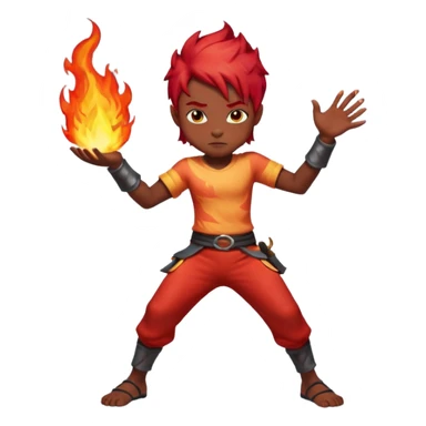Avatar fire and ash boy sticker