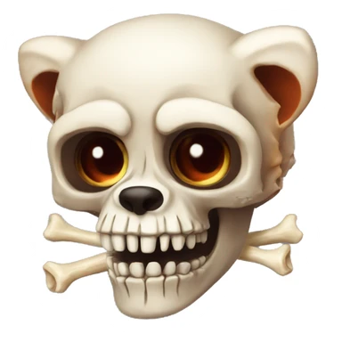 red panda skeleton skull bones sticker