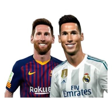 messi y cristiano ronaldo sticker