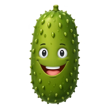 Smiling pickle sticker