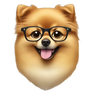 Pomeranian wearing glasses  sticker