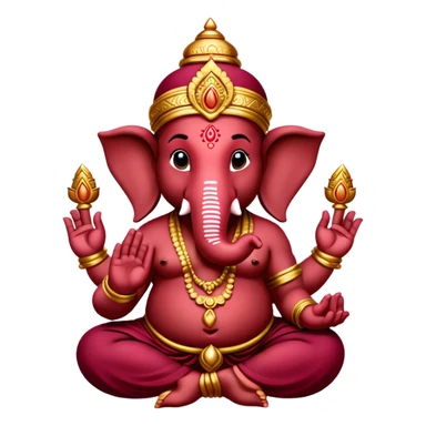 Ganesha Burgundy sticker