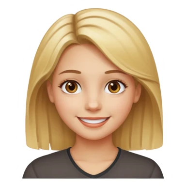 girl with blond hightlight  emoji sticker