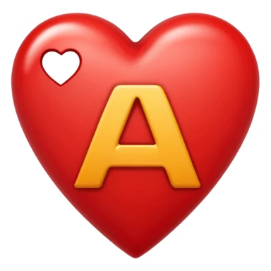 Смайлик Сердце с буквой а sticker