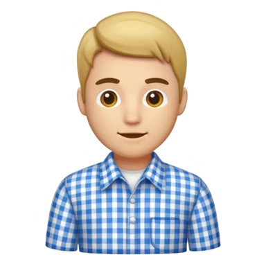 gingham shirted man sticker