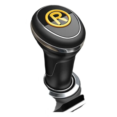 car gear shift stick with R for reverse highlighted sticker