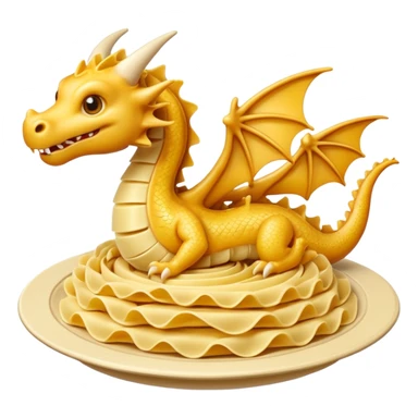 A dragon made of Cannelloni sticker