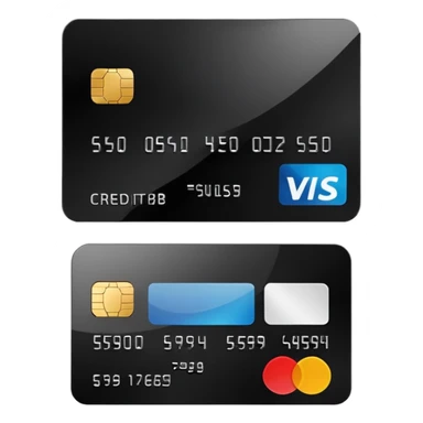 black credit card, no text, no numbers sticker