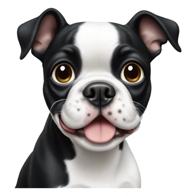 Black and white Boston terrier sticker