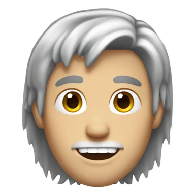 white guy with greasy hair and missing a tooth sticker