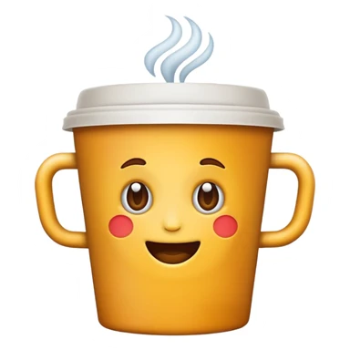 emoji for delivry coffee has one object sticker