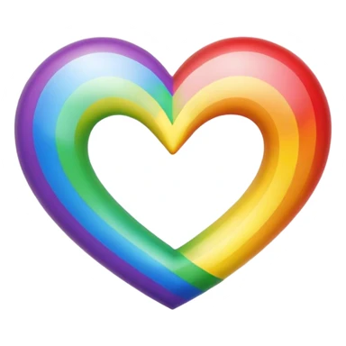 A rainbow heart sticker