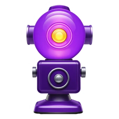 purple police siren sticker