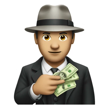 Mafia with Cash in hand sticker