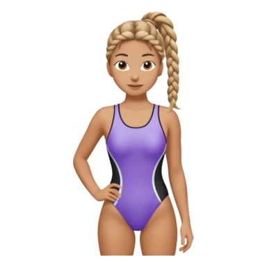 just hair braided hair tail one piece sticker
