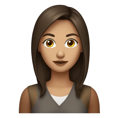 Brunette bruine ogen en visszrshoedje sticker