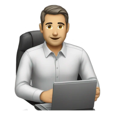 man taking pc sticker